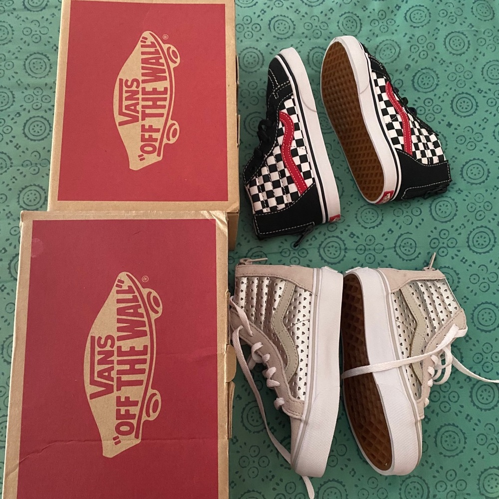 Boy and girl Vans High Tops